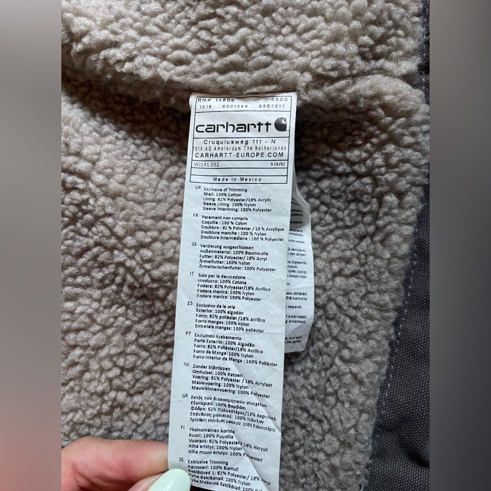 NWOT Carhartt Women's Loose Fit Washed Duck Sherpa Lined Jacket - Picture 5 of 13